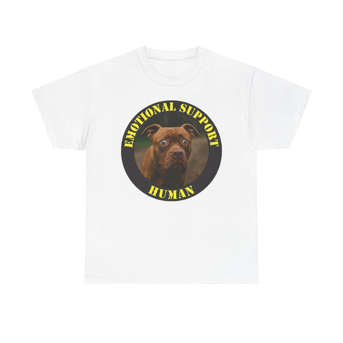 Emotional Support Human T-Shirt — Cute Dog Badge Tee