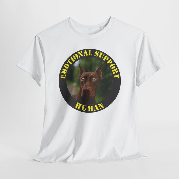 Emotional Support Human T-Shirt – Doberman Pet Lover Tee