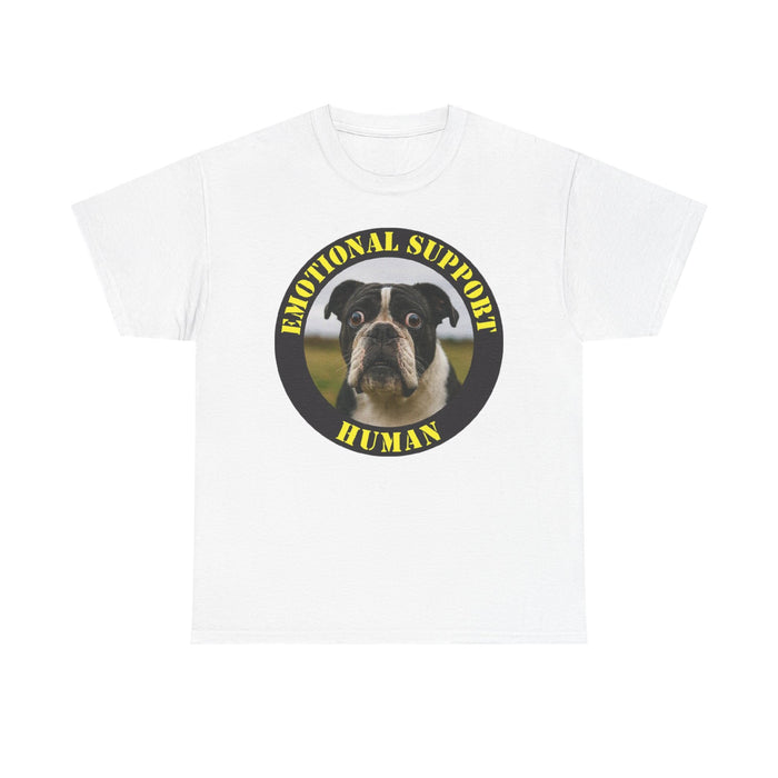 Emotional Support Human Tee — Funny Boston Terrier Dog Graphic T-Shirt