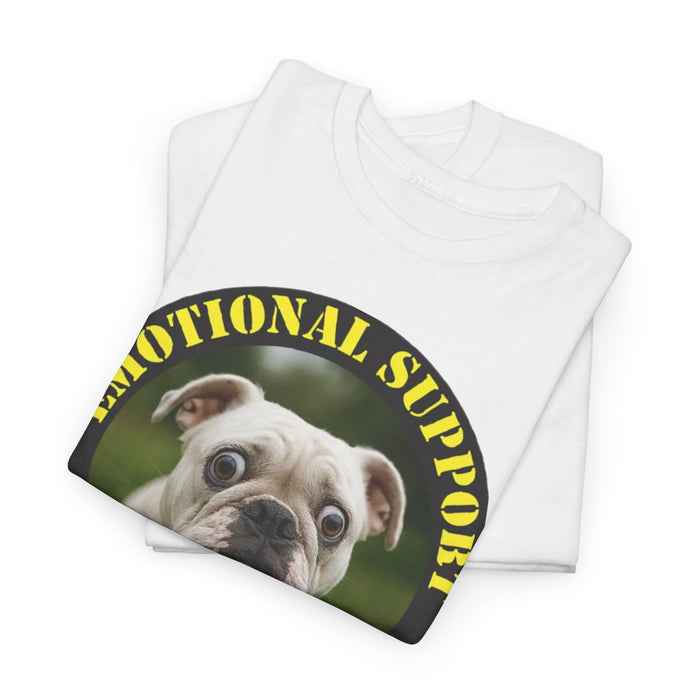 Emotional Support Human T‑Shirt — Cute Bulldog Therapy Tee