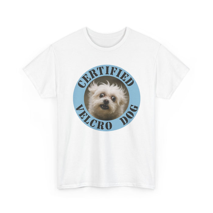 Certified Velcro Dog T‑Shirt — Funny Cute Small Dog Face Tee