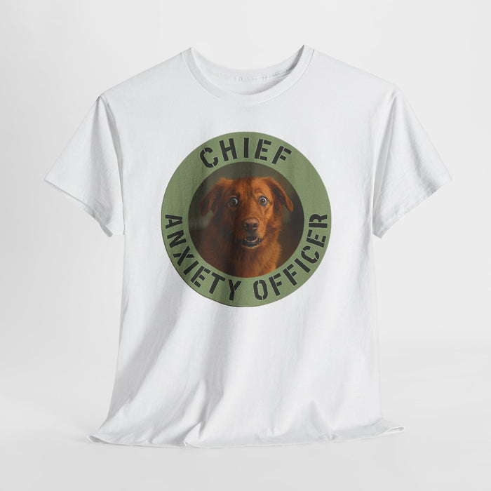 Chief Anxiety Officer T-Shirt – Cute Dog Graphic Tee for Dog Lovers