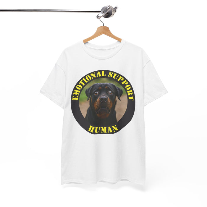 Emotional Support Human T-Shirt — Rottweiler Pet Therapy Tee
