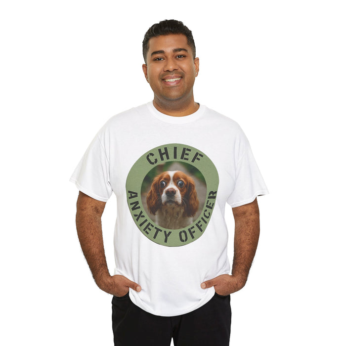 Chief Anxiety Officer T-Shirt — Funny Dog Graphic Tee for Pet Lovers