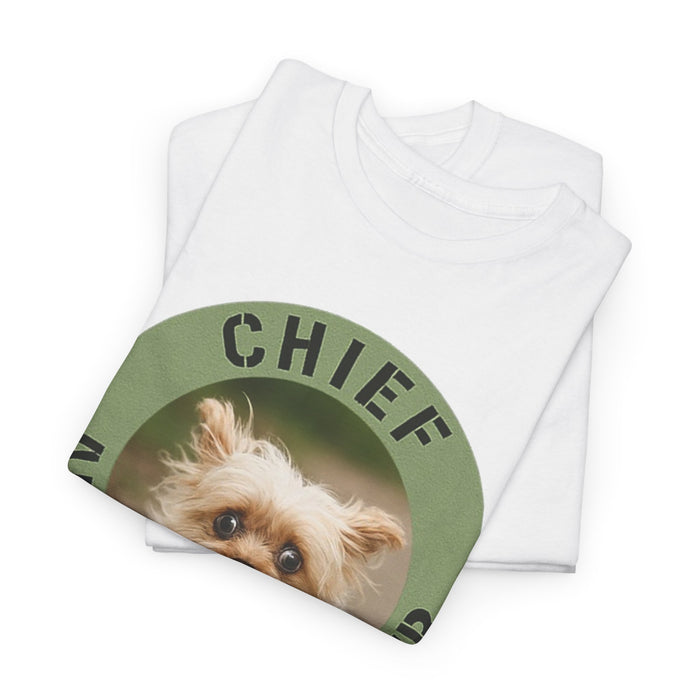 Chief Anxiety Officer T-Shirt — Cute Dog Graphic Tee for Dog Lovers