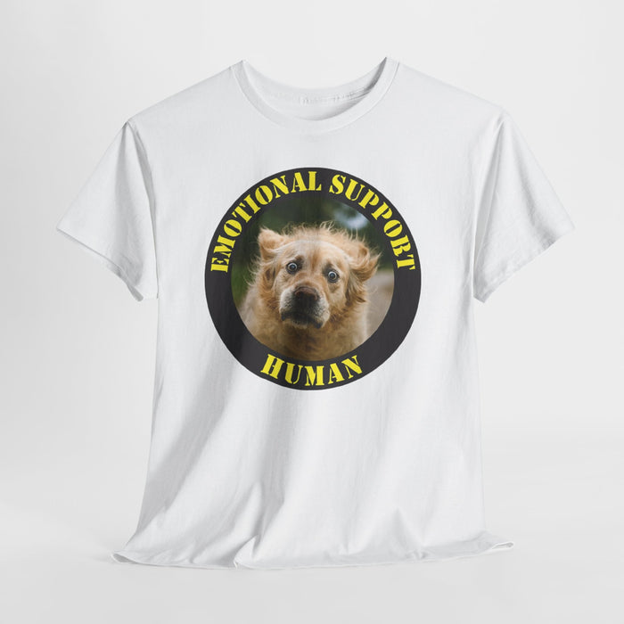 Emotional Support Human T-Shirt — Funny Dog Face Graphic Tee