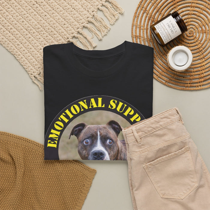 Pit Bull Emotional Support Human Tee — Dog Photo Rescue Pet Lover T-Shirt
