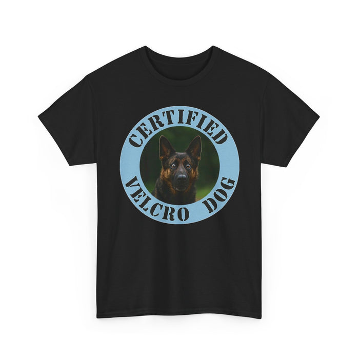 German Shepherd Certified Velcro Dog T‑Shirt — Cute Dog Photo Tee