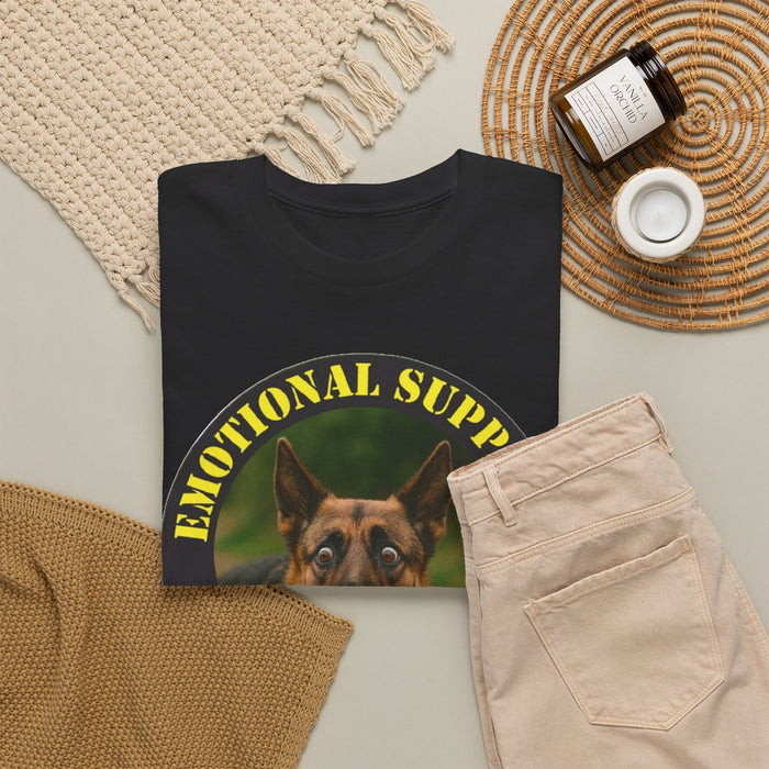 Emotional Support Human T‑Shirt — Dog Photo Badge Tee