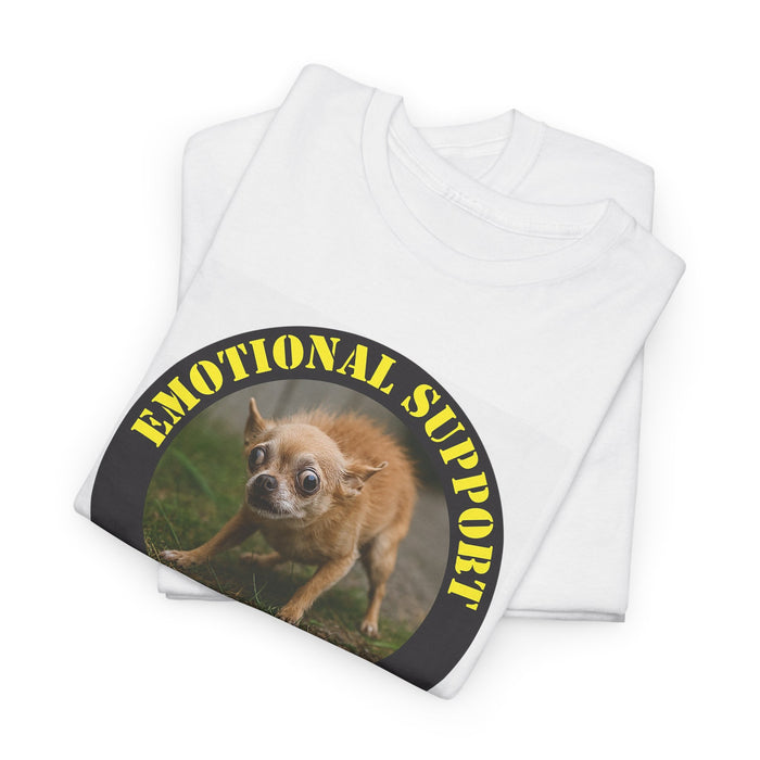 Emotional Support Human T‑Shirt — Funny Rescue Dog Badge Tee