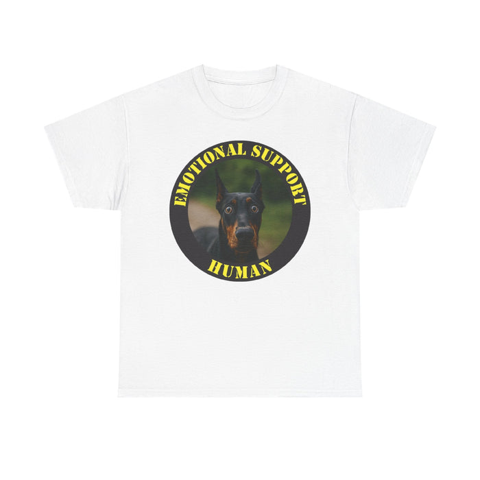 Emotional Support Human T-Shirt – Doberman Pet Lover Tee