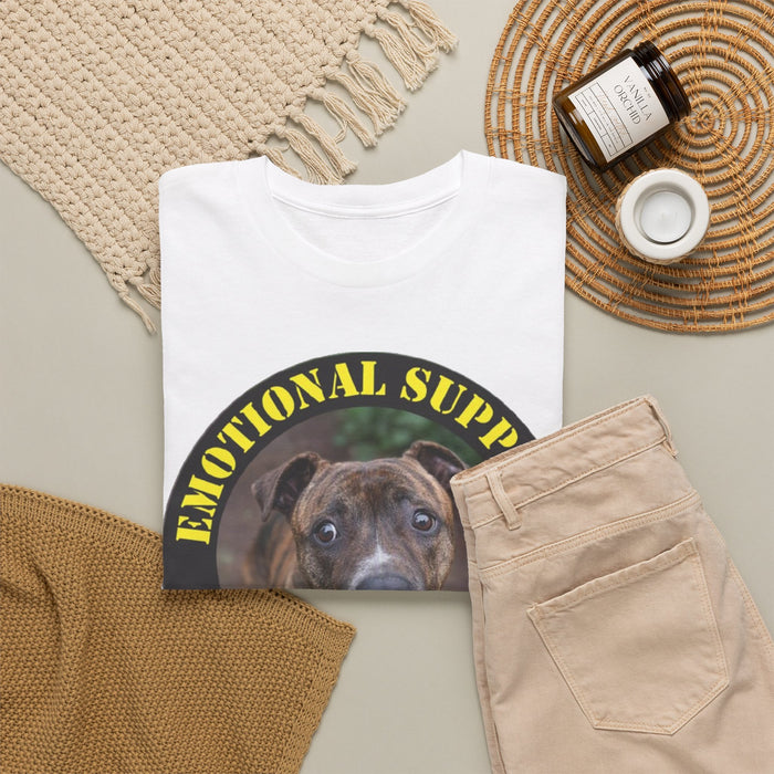 Pit Bull Emotional Support Human T‑Shirt — Cute Dog Photo Tee for Dog Lovers
