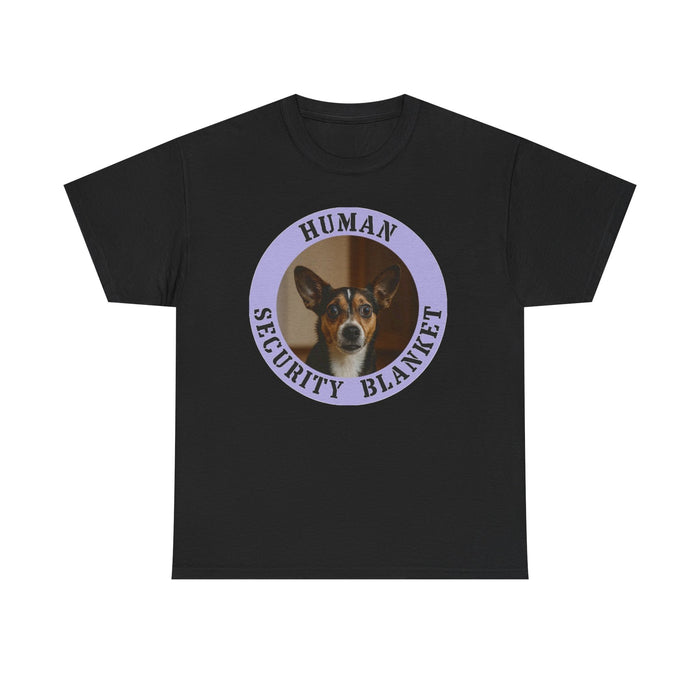 Human Security Blanket Tee — Cute Dog Photo Graphic T-Shirt