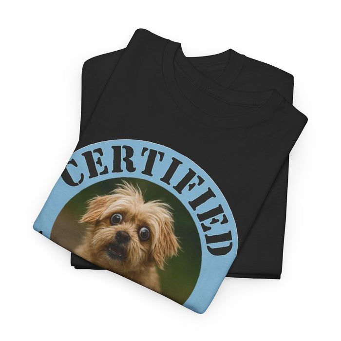 Maltese Certified Velcro Dog T-Shirt — Cute Pet Photo Tee for Dog Lovers