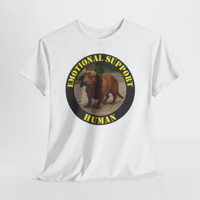 Emotional Support Human Tee — Dachshund Therapy Dog Graphic T-Shirt