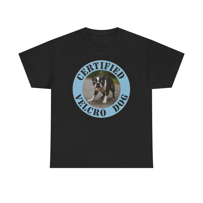 Certified Velcro Dog T‑Shirt — Funny Puppy Photo Tee for Dog Lovers