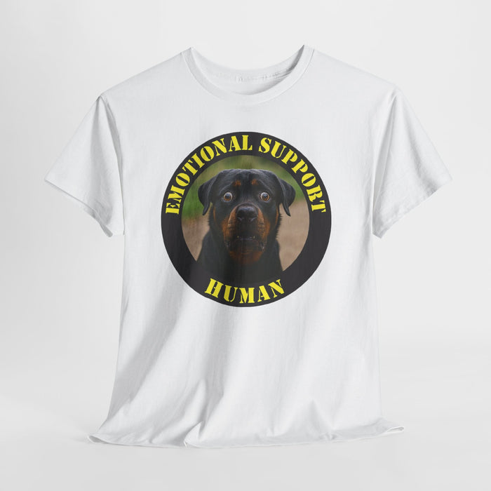 Emotional Support Human T-Shirt — Rottweiler Pet Therapy Tee
