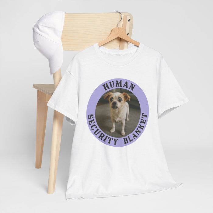 Human Security Blanket T-Shirt — Cute Dog Graphic Tee