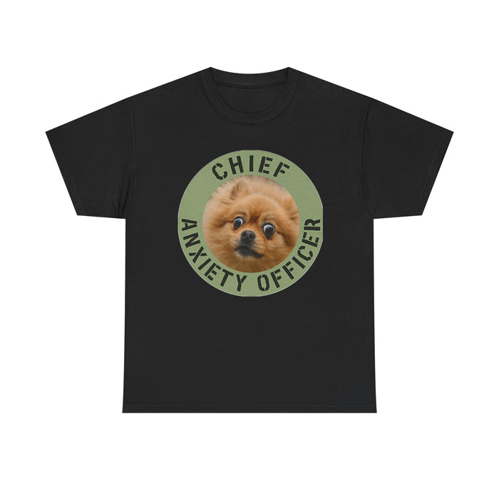 Chief Anxiety Officer Tee — Funny Pomeranian Graphic T-Shirt