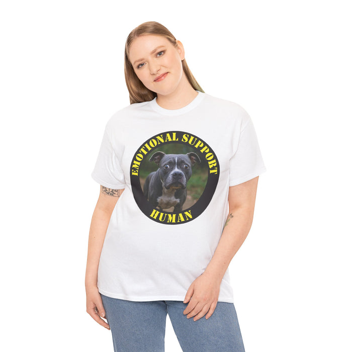 Emotional Support Human Tee — Funny Dog Photo T-Shirt