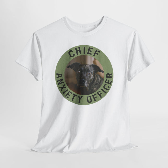 Chief Anxiety Officer Tee — Funny Dog Rescue Lover Shirt