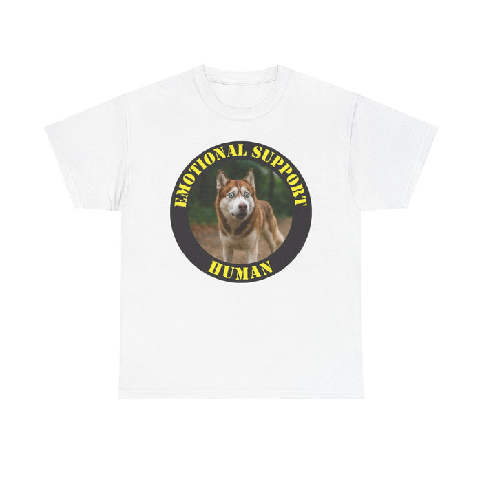 Emotional Support Human T-Shirt — Husky Pet Lover Tee
