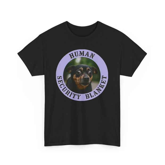 T-Shirt — "Human Security Blanket" Cute Dog Graphic Tee