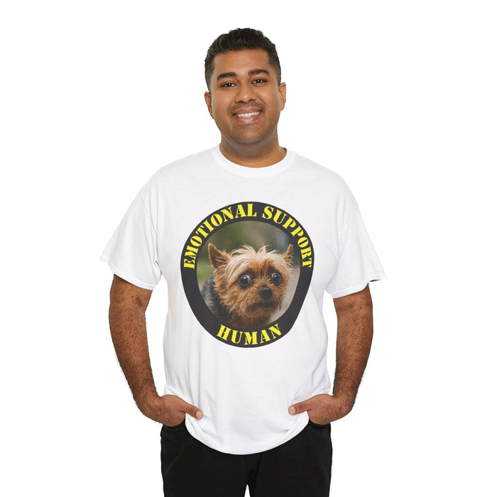Emotional Support Human T-Shirt — Cute Yorkie Pet Therapy Tee