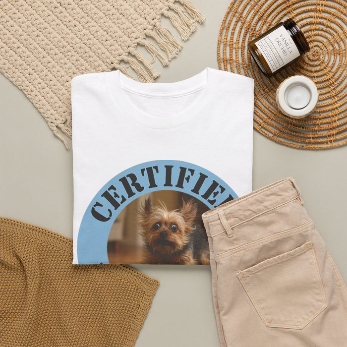 Certified Velcro Dog T-Shirt — Funny Puppy Badge Tee