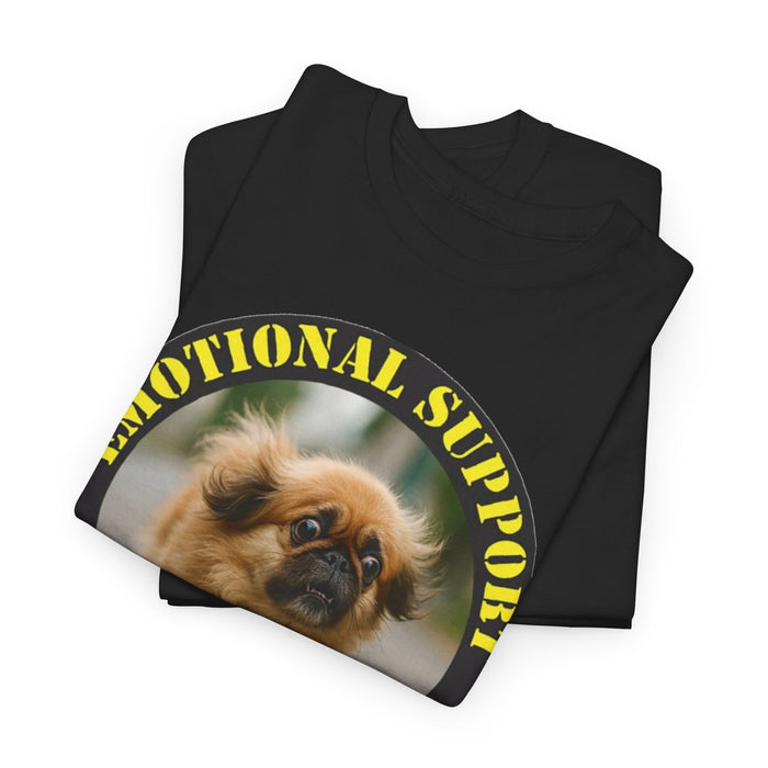 Emotional Support Human T‑Shirt — Cute Pekingese Dog Graphic Tee