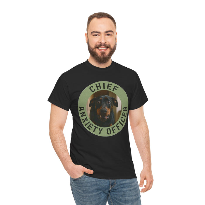 Chief Anxiety Officer T‑Shirt — Funny Dog Graphic Tee