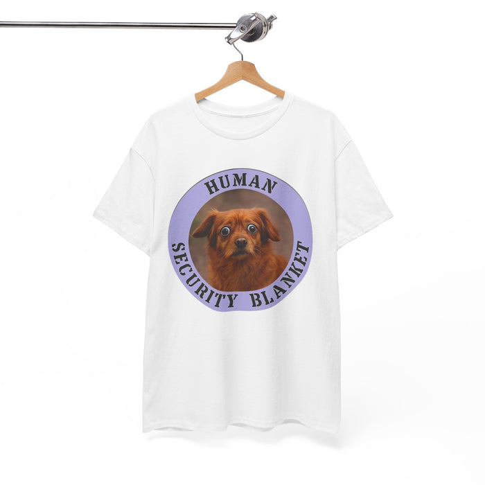 Dog "Human Security Blanket" Tee — Cute Rescue Pup Graphic T-Shirt
