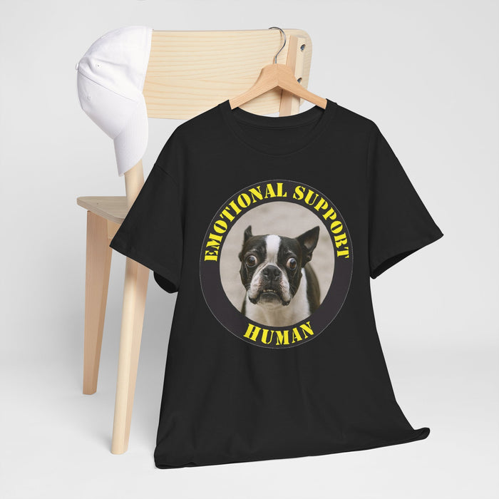 Emotional Support Human Tee — Funny Boston Terrier Pet Lover Shirt