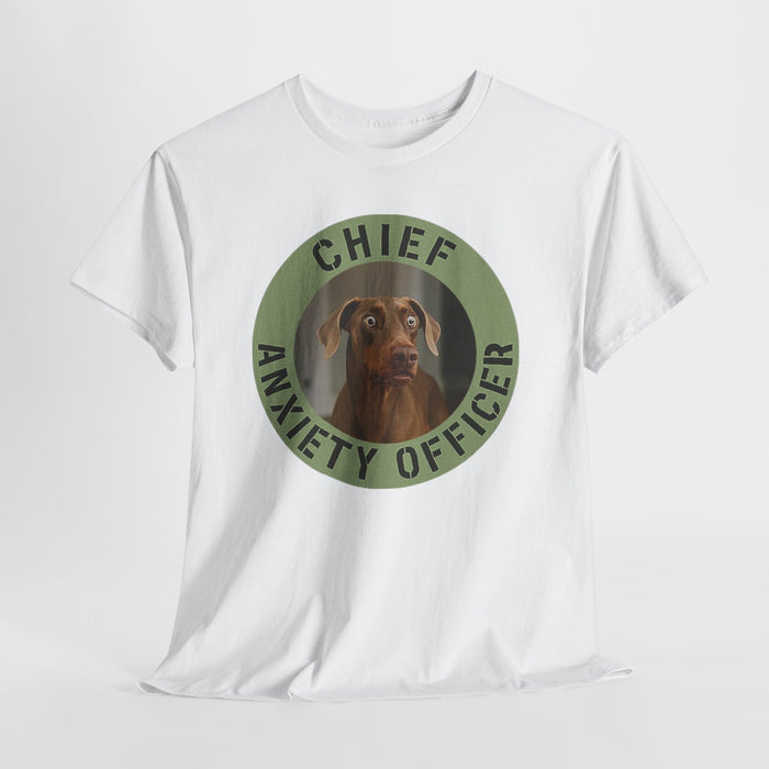 Chief Anxiety Officer T-Shirt – Funny Dog Tee for Anxious Pet Lovers