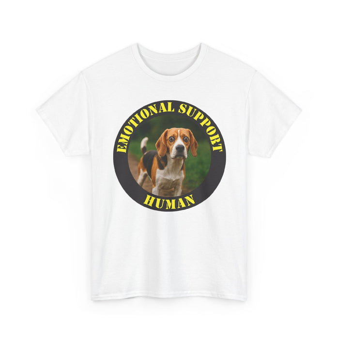 Emotional Support Human T-Shirt — Beagle Design
