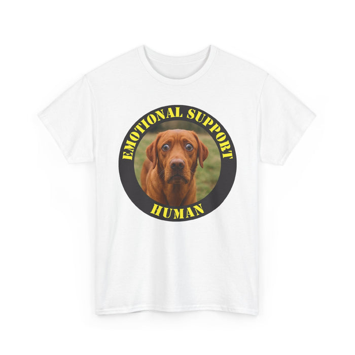 Emotional Support Human Tee – Funny Dog Photo Graphic T-Shirt