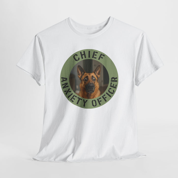 Chief Anxiety Officer Tee — Funny German Shepherd Dog Shirt
