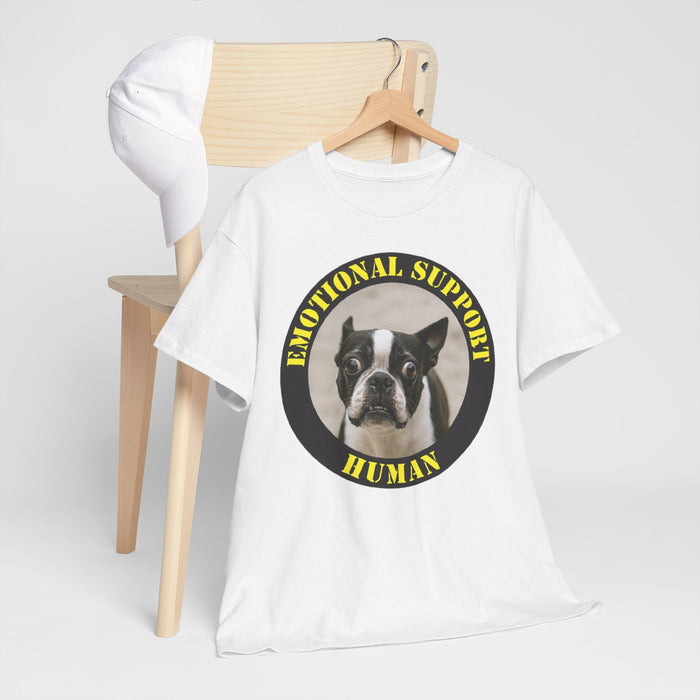 Emotional Support Human Tee — Funny Boston Terrier Pet Lover Shirt