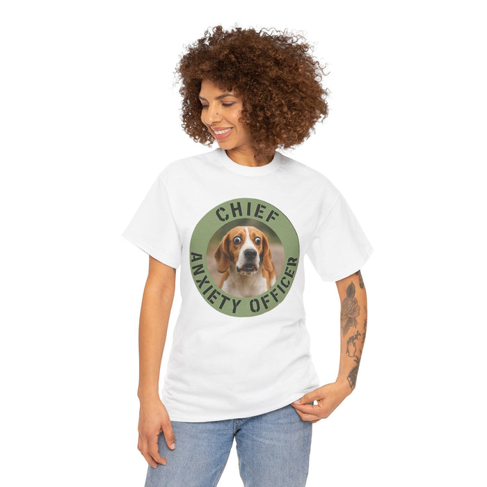 T-Shirt — "Chief Anxiety Officer" Dog Graphic Tee