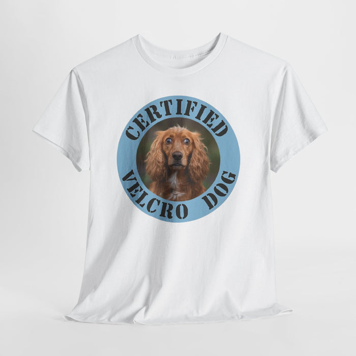 Certified Velcro Dog T‑Shirt — Funny Cocker Spaniel Pet Lover Tee