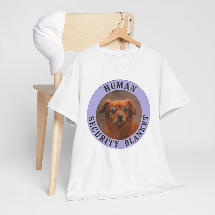 Dog "Human Security Blanket" Tee — Cute Rescue Pup Graphic T-Shirt