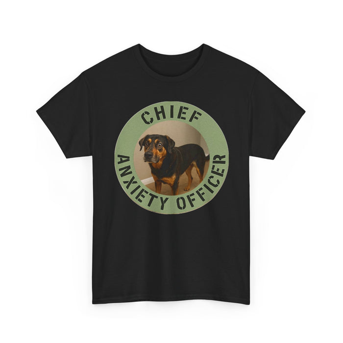 T‑Shirt — "Chief Anxiety Officer" Dog Graphic Tee