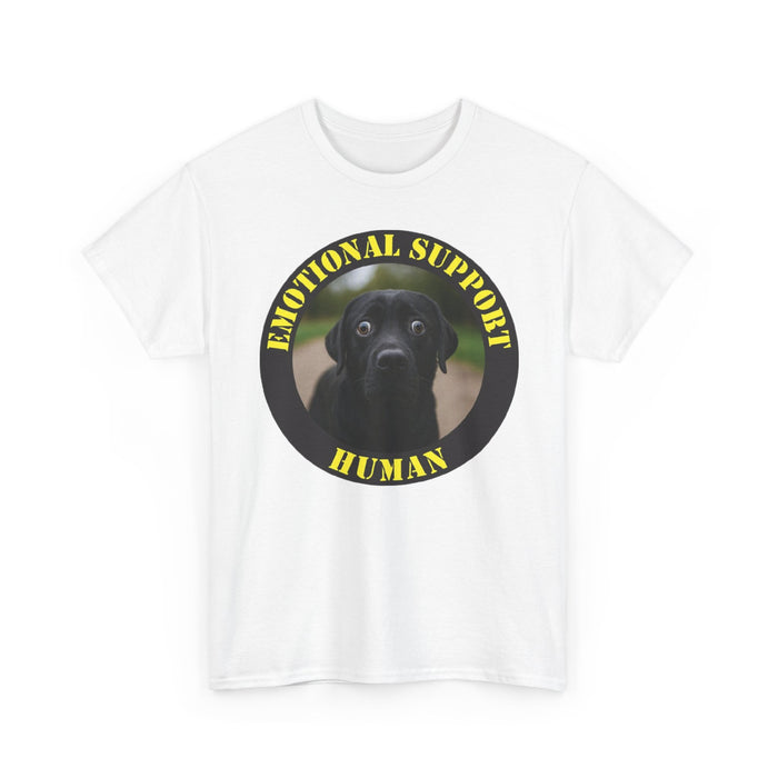 T-Shirt — “Emotional Support Human” Black Lab Graphic Tee