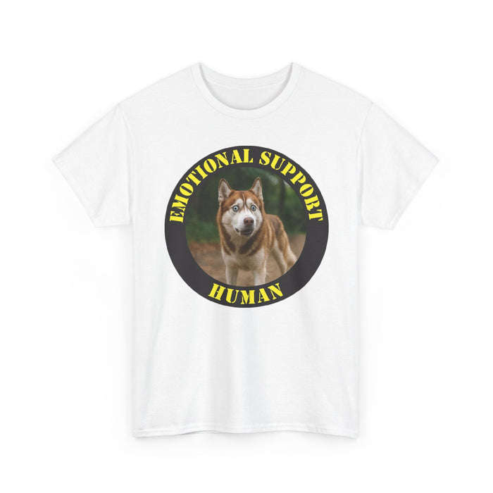 Emotional Support Human T-Shirt — Husky Pet Lover Tee