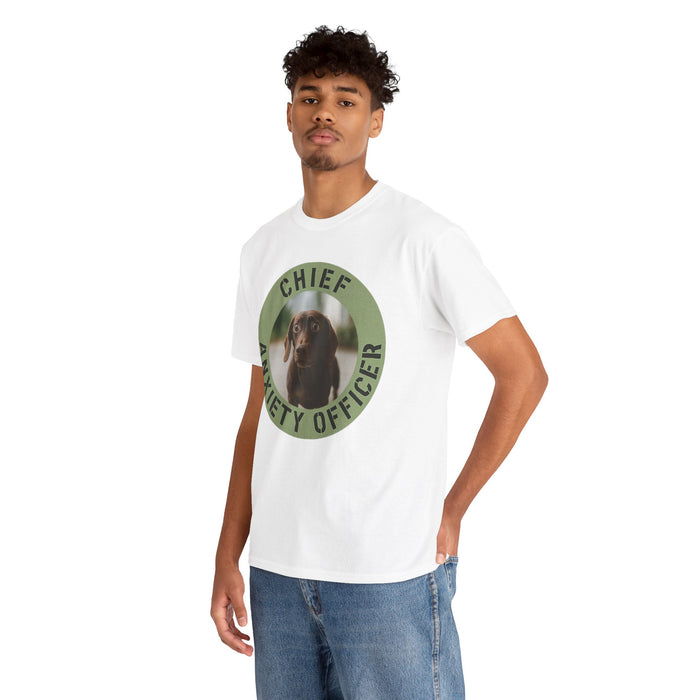 Chief Anxiety Officer T-Shirt — Funny Dog Graphic Tee for Pet Lovers