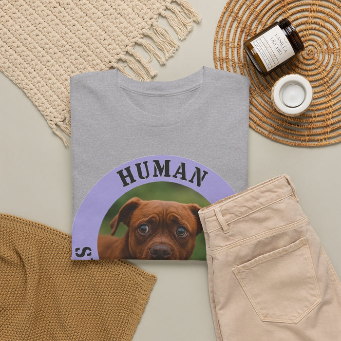 Pit Bull Dog “Human Security Blanket” T-Shirt — Cute Boxer Pup Graphic Tee