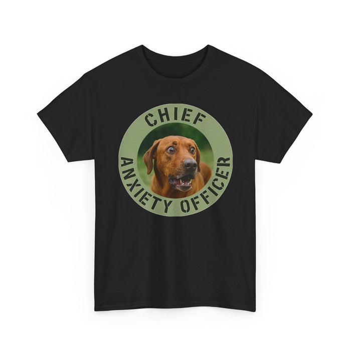 Chief Anxiety Officer Dog T‑Shirt — Funny Pet Lover Tee