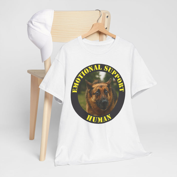 Emotional Support Human T-Shirt — Funny German Shepherd Pet Lover Tee