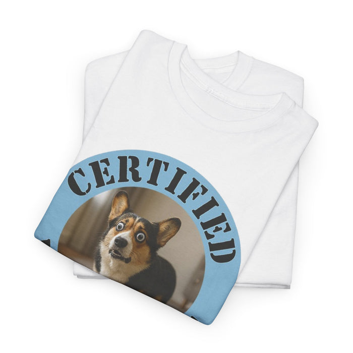 Certified Velcro Dog T-Shirt — Funny Corgi Pet Lover Tee