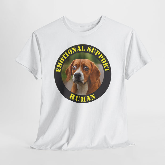 Emotional Support Human T-Shirt — Cute Beagle Pet Lover Tee